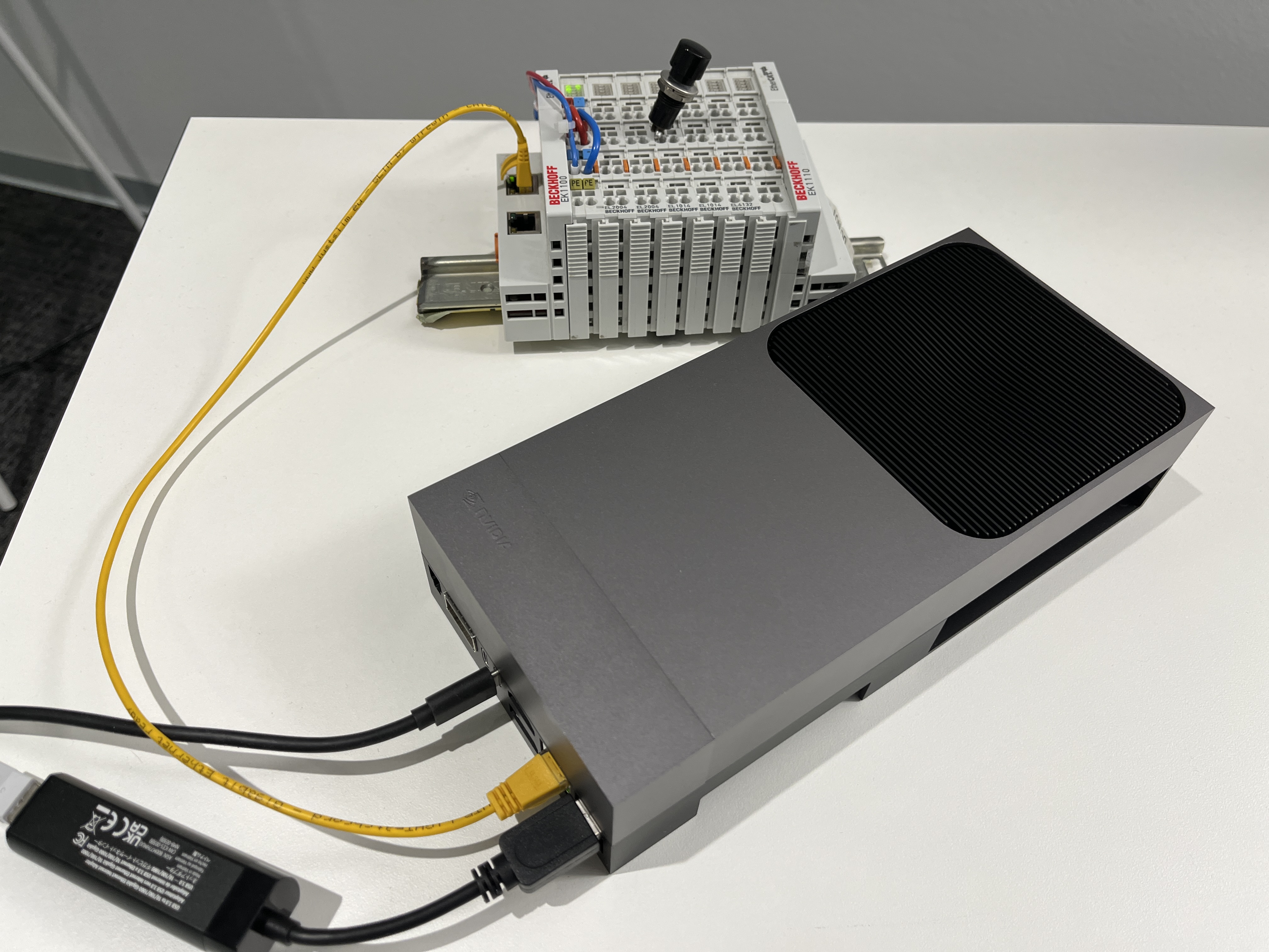 Test system with Nvidia Jetson AGX Thor and Beckhoff SubDevices