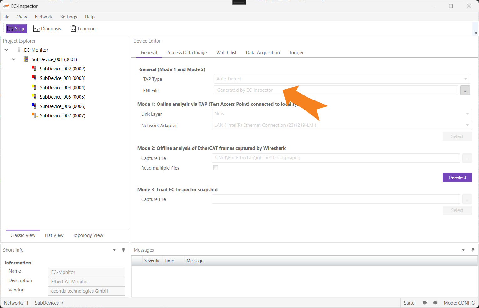 Gnerated ENI-replacement file is part of the EC-Inspector Project file